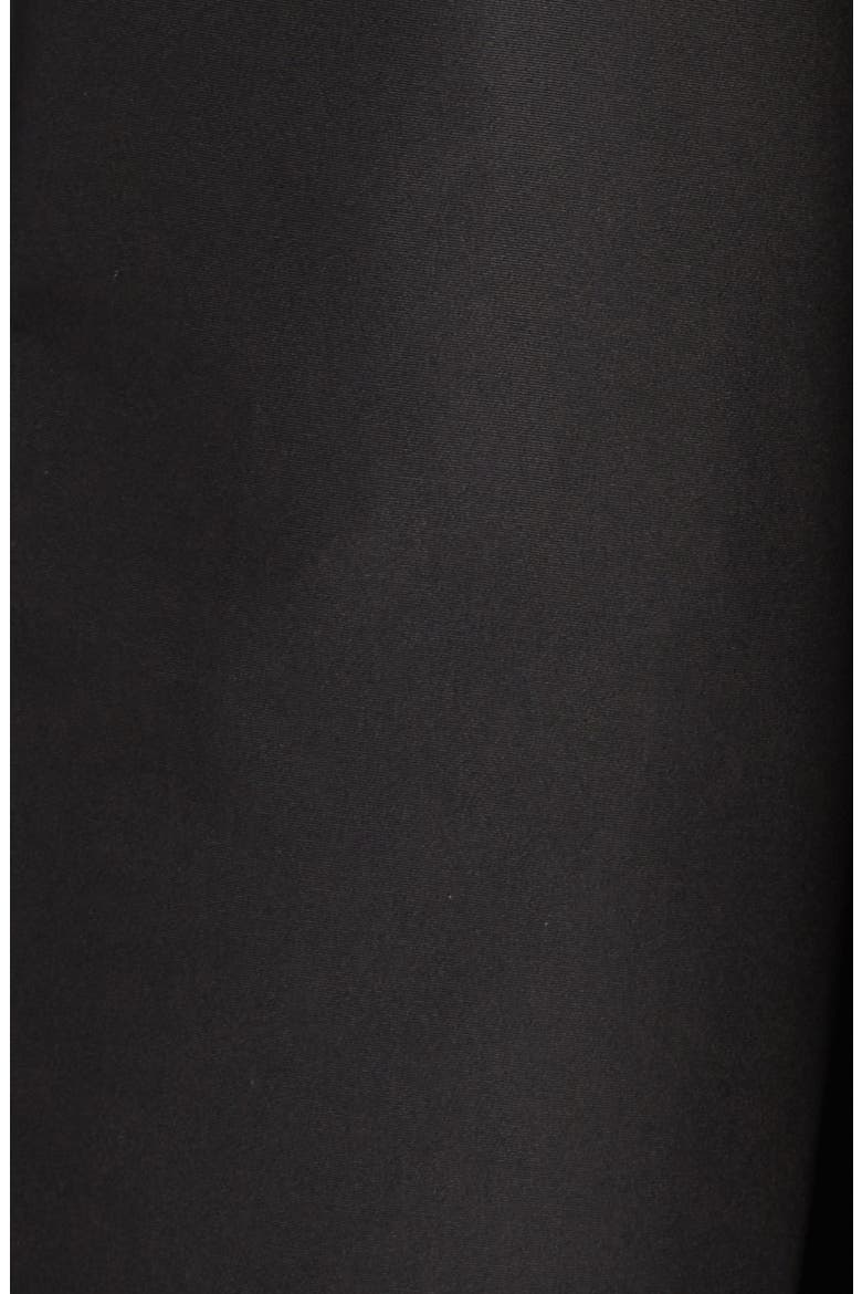 Watteau Silk Satin Gown, Alternate, color, BLACK