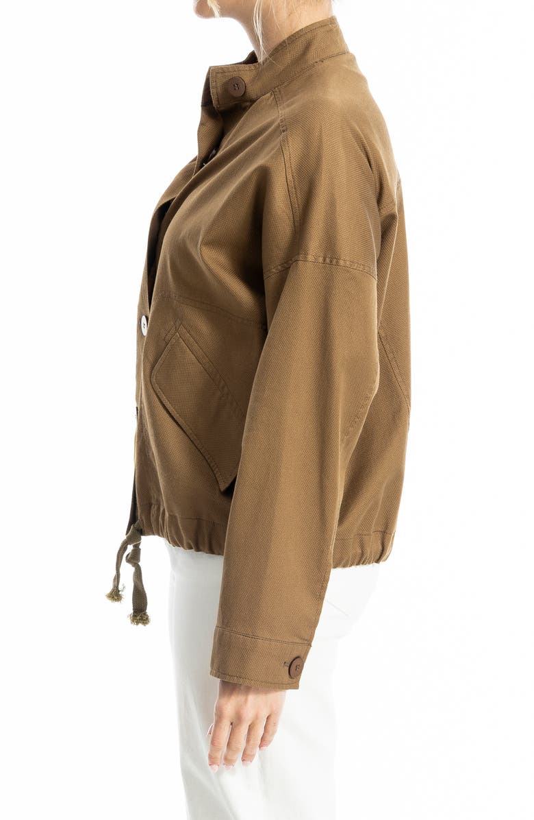 MAX STUDIO Cotton Piqué Jacket, Alternate, color, Peat