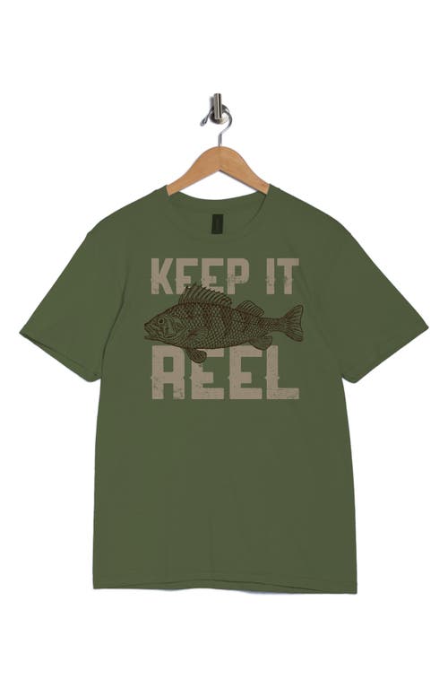 Monster Digital Duke & Sons Fish Reel Perch Cotton T-shirt In Green