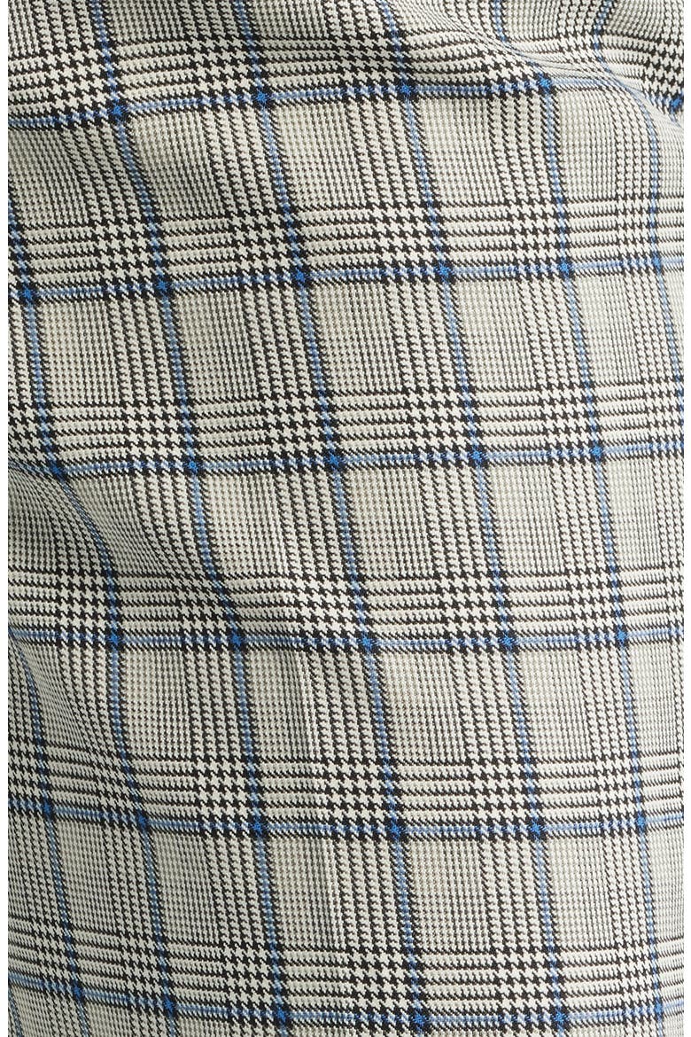 High Waist Check Pants, Alternate, color, BLUE CARBON MULTI