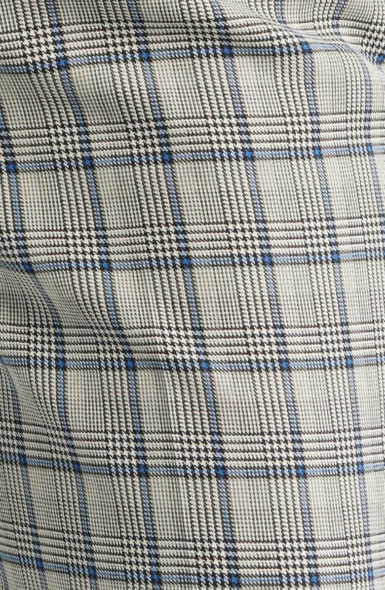 Anne Klein High Waist Check Pants, Alternate, color, Blue Carbon Multi