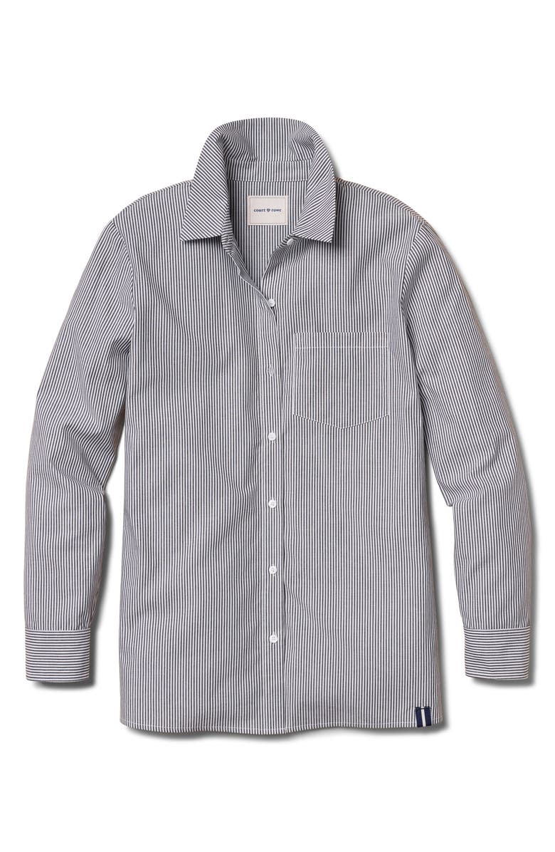 Court & Rowe Pinstripe Button-Up Cotton Shirt, Alternate, color, 