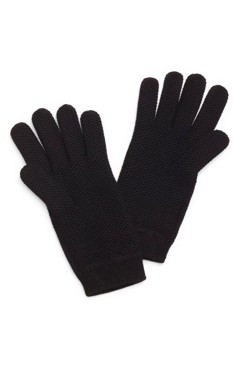 Loro Piana Mixed Stitch Cashmere Gloves, Main, color, 