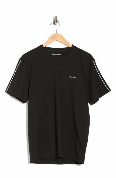 Calvin Klein Logo Piped Sleeve Cotton Graphic T-Shirt