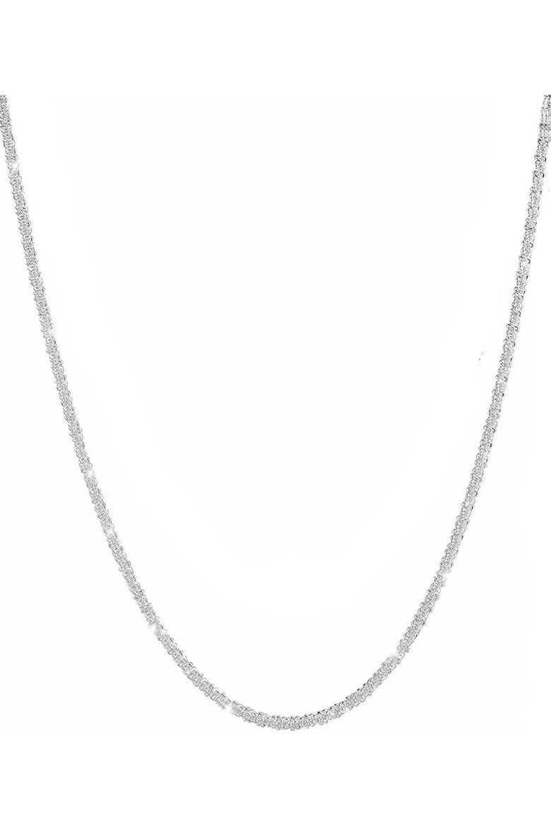 Sterling Silver Sparkle Necklace, Main, color, Silver