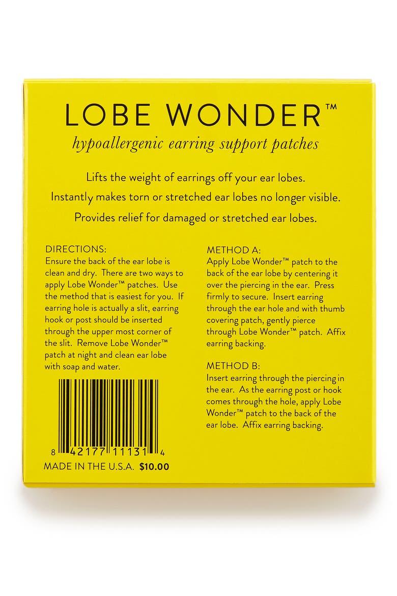 Lobe Wonder™ Earring Support Patches, Alternate, color, LOBE WONDER- CLEAR