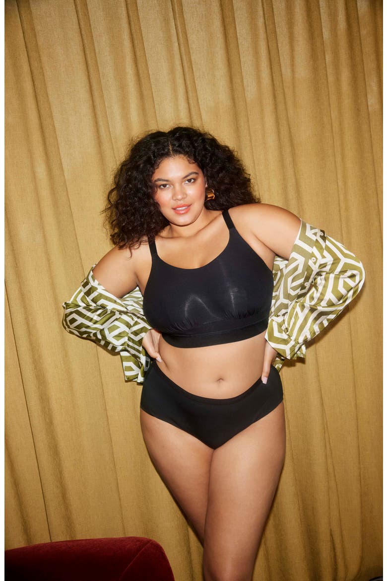 Downtime Wireless Bralette, Alternate, color, BLACK