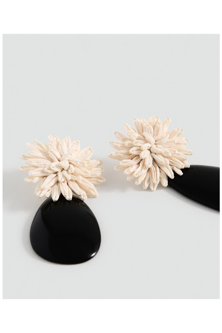 Resin Flower Drop Earrings, Alternate, color, BEIGE