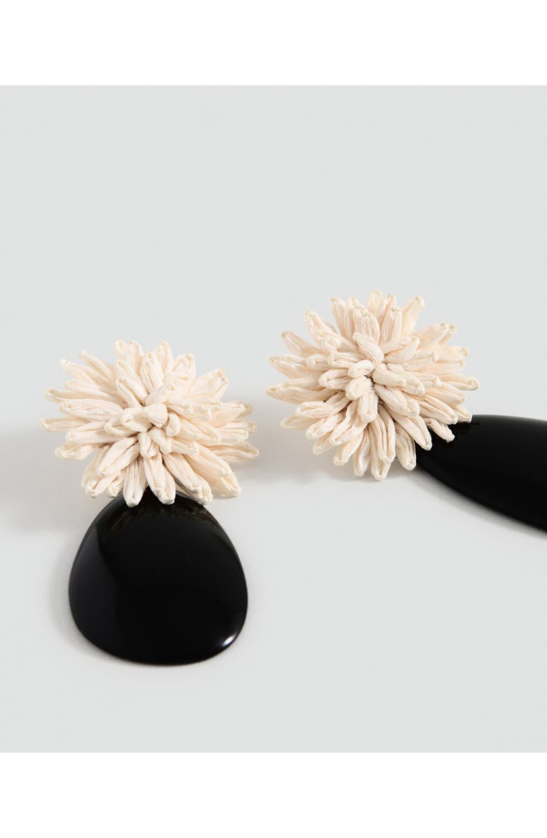 MANGO Resin Flower Drop Earrings, Alternate, color, Beige