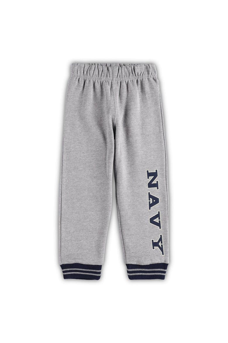 Toddler Colosseum Navy/Heathered Gray Navy Midshipmen Poppies Pullover Hoodie and Sweatpants Set, Alternate, color, Navy
