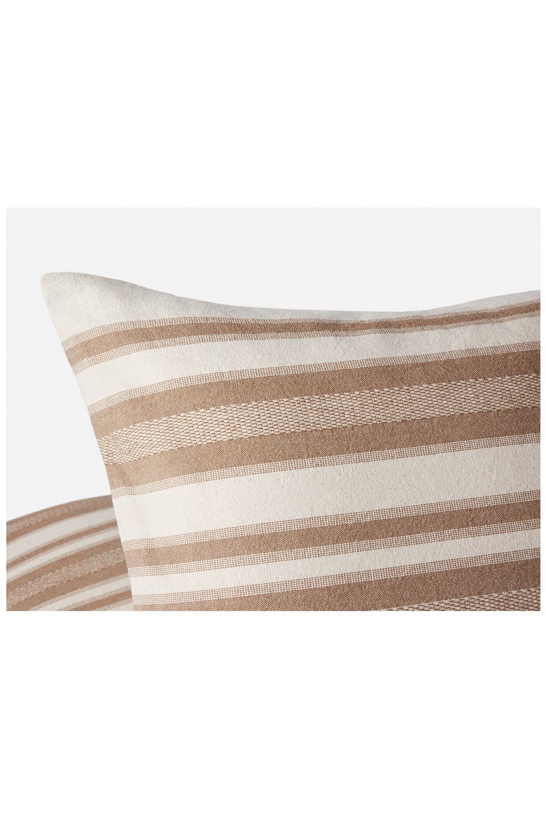 Serrano Organic Cotton Throw Pillow Cover, Alternate, color, CHESTNUT