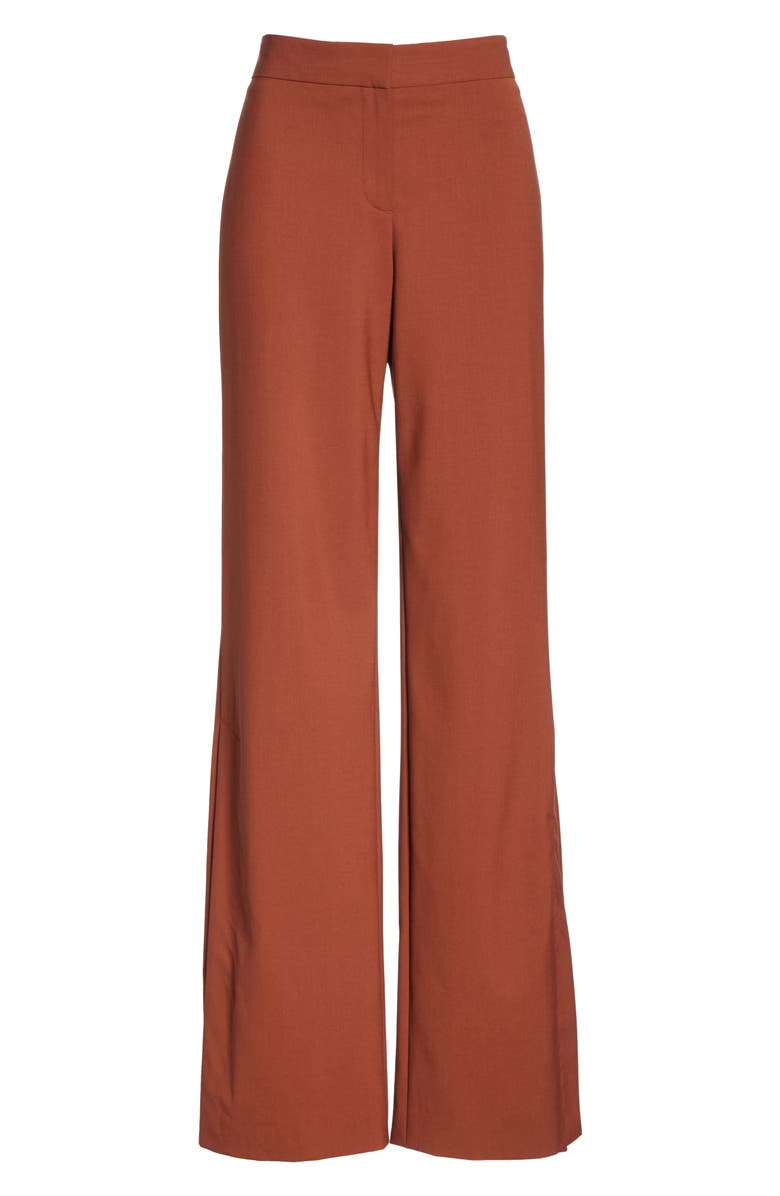Theory Good Stretch Wool Slit Wide Leg Pants, Alternate, color, 