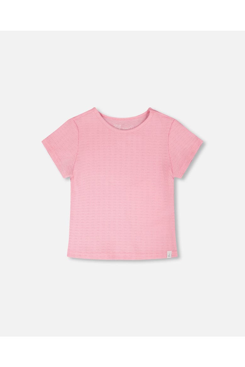 Relaxed Straight Fit Crinkle Jersey Short Sleeve T-Shirt, Main, color, Pink