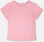 Deux par Deux Relaxed Straight Fit Crinkle Jersey Short Sleeve T-Shirt