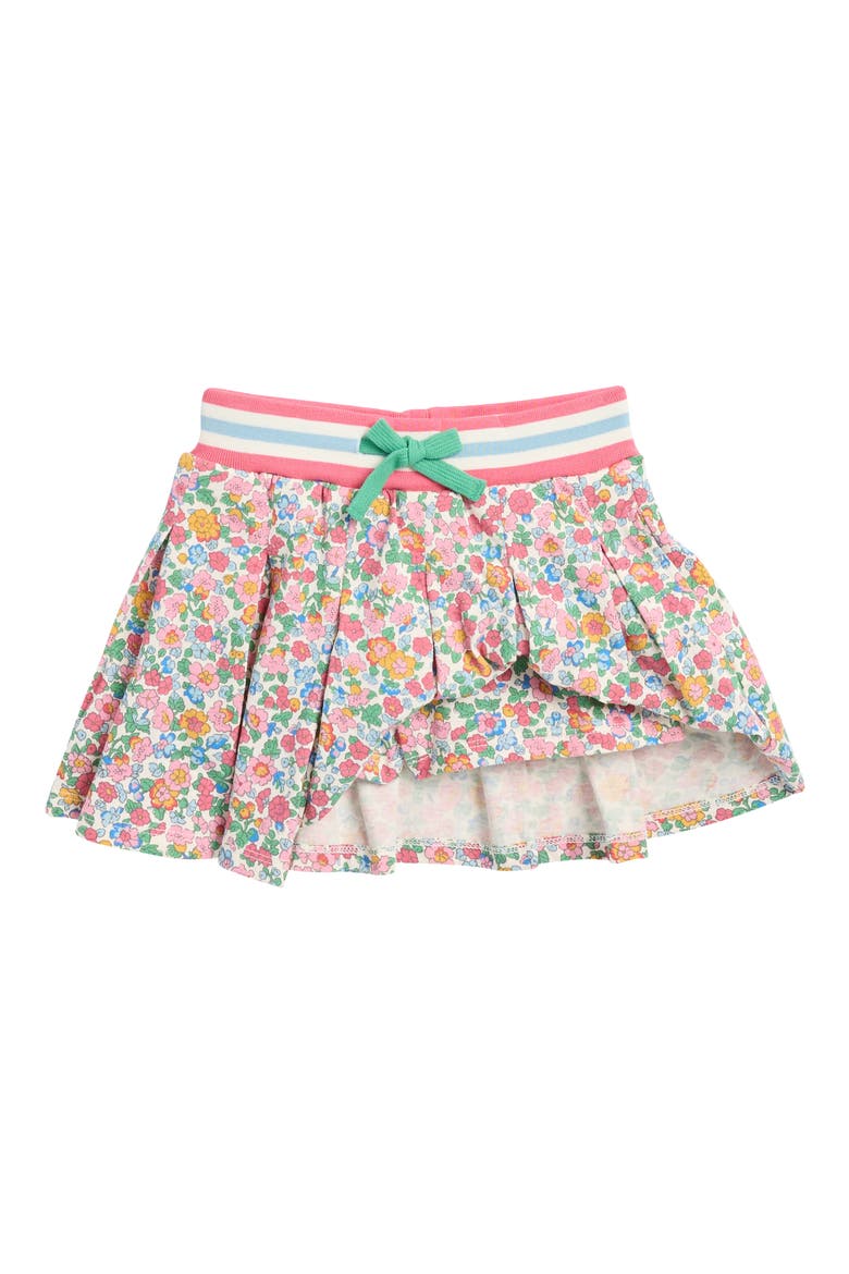 Kids' Pleated Cotton Jersey Skort, Alternate, color, MULTI DITSY VINTAGE FLORAL