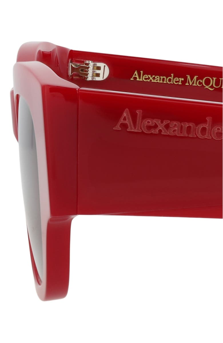 McQueen 50mm Cat Eye Sunglasses, Alternate, color, Red Red Brown