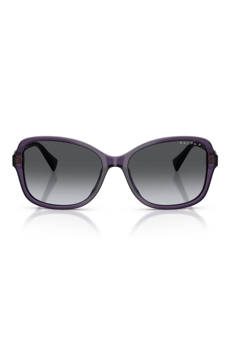 RA5351U 57mm Polarized Square Sunglasses, Main, color, BLU TRANSPARENT / GREY POLAR