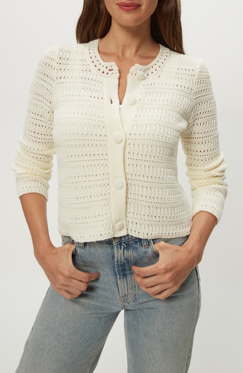 Michael Stars Winona Cardigan, Alternate, color, Ivory