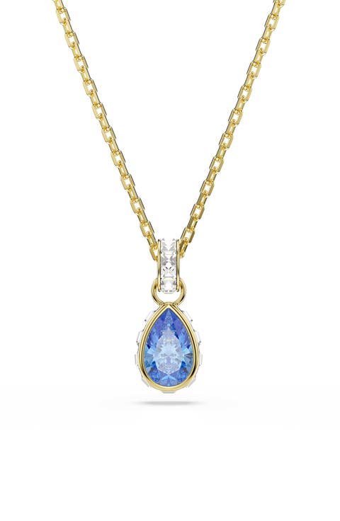 Chroma 23k Gold Plated Crystal & Cubic Zirconia Pendant Necklace