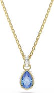 Swarovski Chroma 23k Gold Plated Crystal & Cubic Zirconia Pendant Necklace