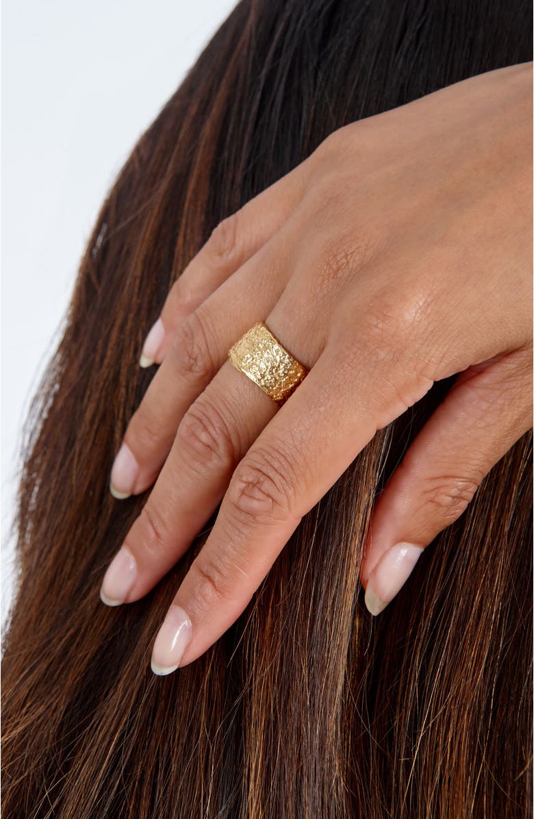 Lucy Quartermaine Hula Wide Ring, Alternate, color, Gold Vermeil