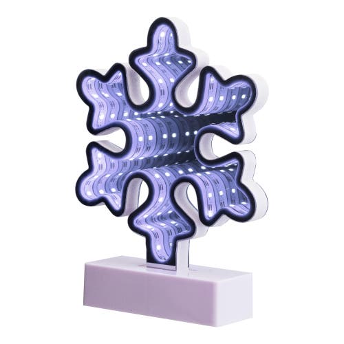 Northlight Led 3d Snowflake Christmas Infinity Mirror Light In Blue