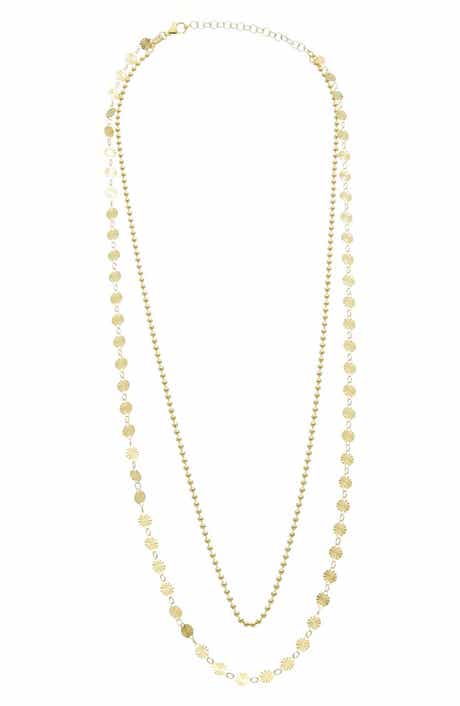 Multi Strand Beaded and Disc Necklace