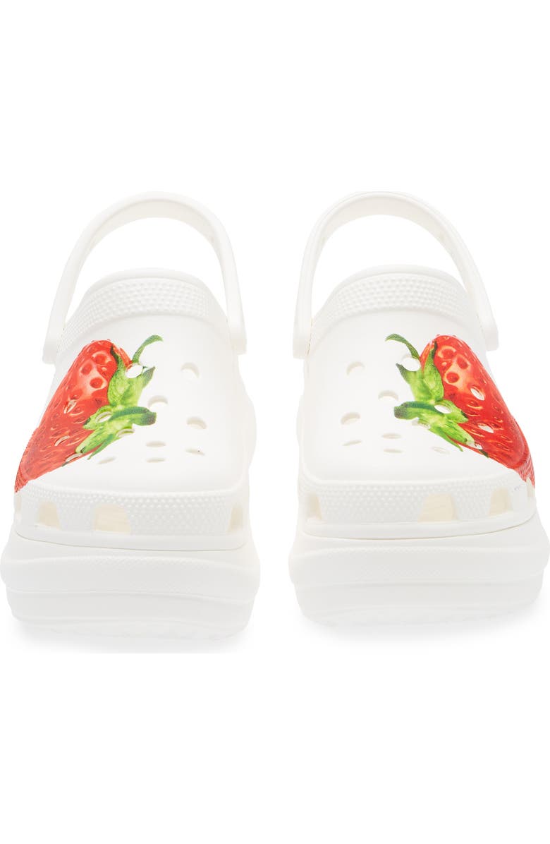 CROCS Bae Fresh Fruits Platform Clog, Alternate, color, Strawberry