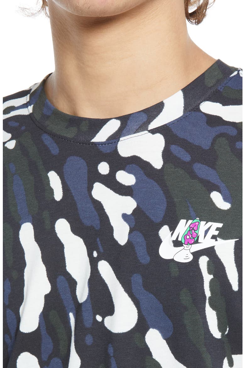Sportswear Black Light Tie Dye Graphic Tee, Alternate, color, SAIL/ BLACK