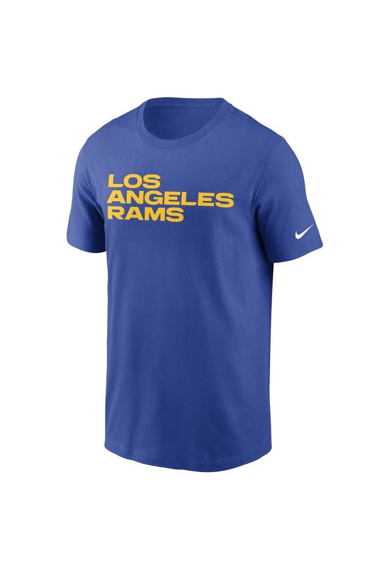 Men's Nike Royal Los Angeles Rams Team Wordmark T-Shirt, Alternate, color, Royal