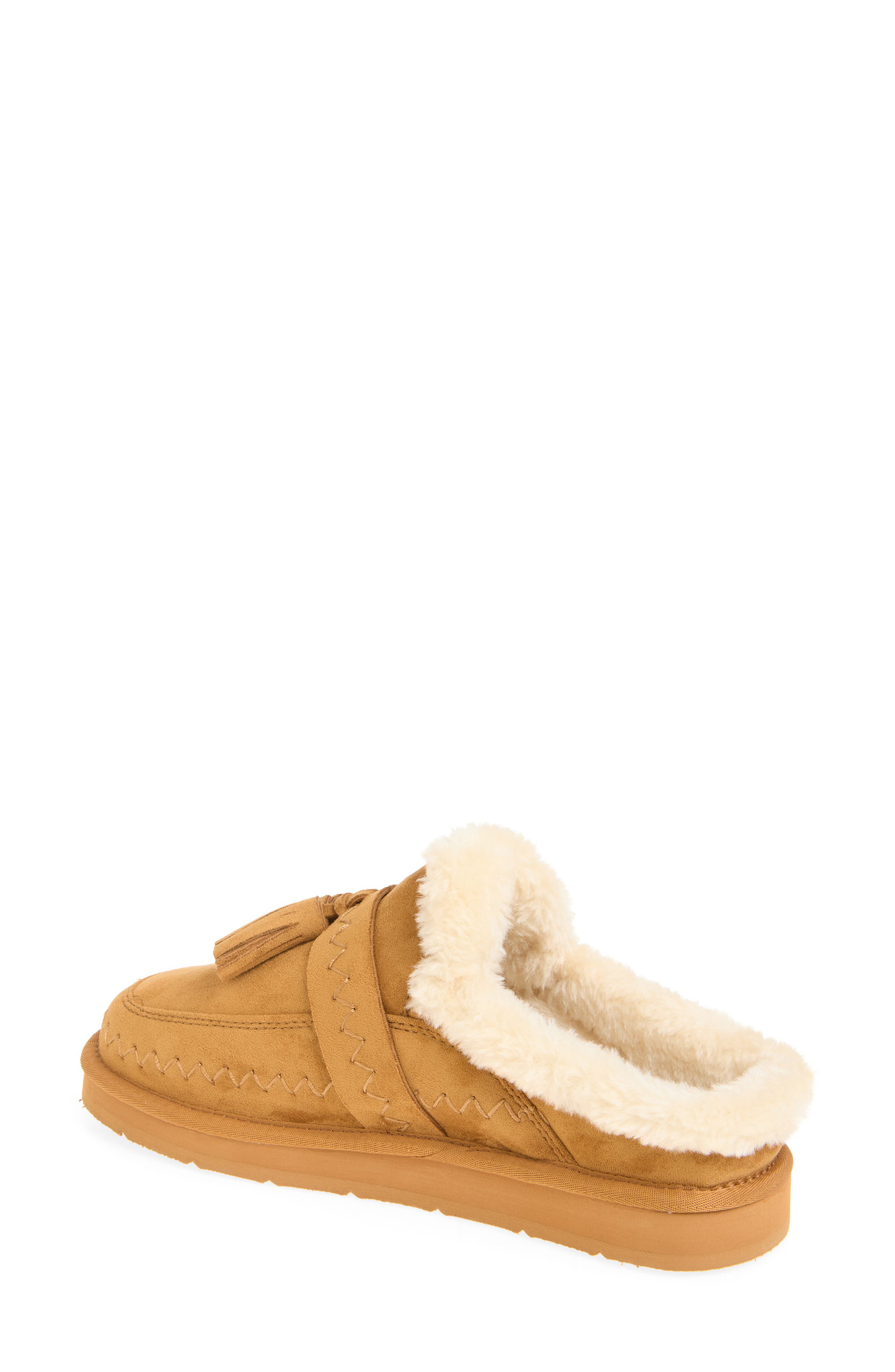 Flory Faux Shearling Clog, Alternate, color, TAN CHESTNUT