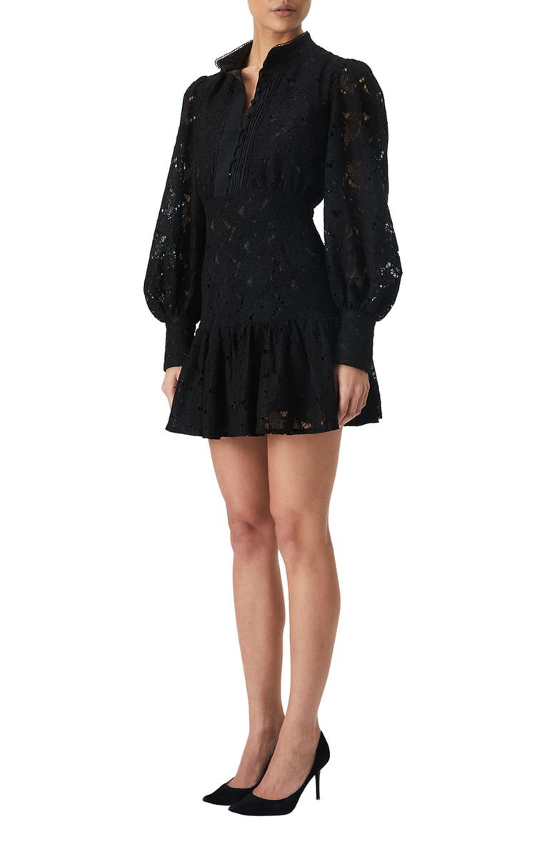 Bardot Remy Long Sleeve Lace Minidress, Alternate, color,