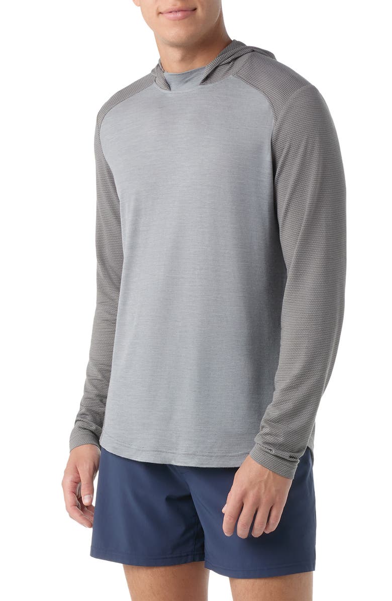 Smartwool Active Mesh Performance Hoodie, Main, color, Light Gray Heather