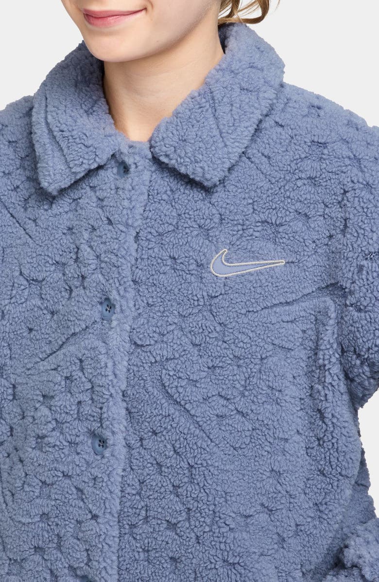 Nike Kids' Sportswear Fleece Jacket, Alternate, color, World Indigo/White