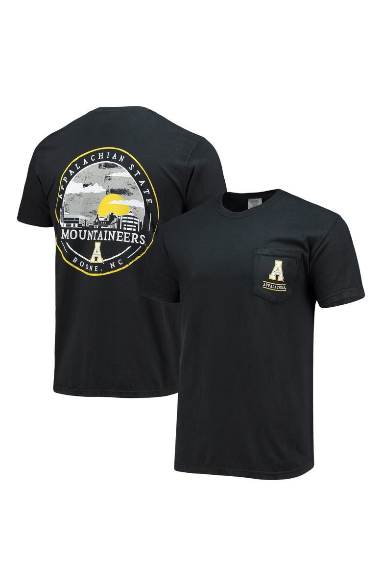IMAGE ONE Men's Black Appalachian State Mountaineers Circle Campus Scene T-Shirt, Main, color, 