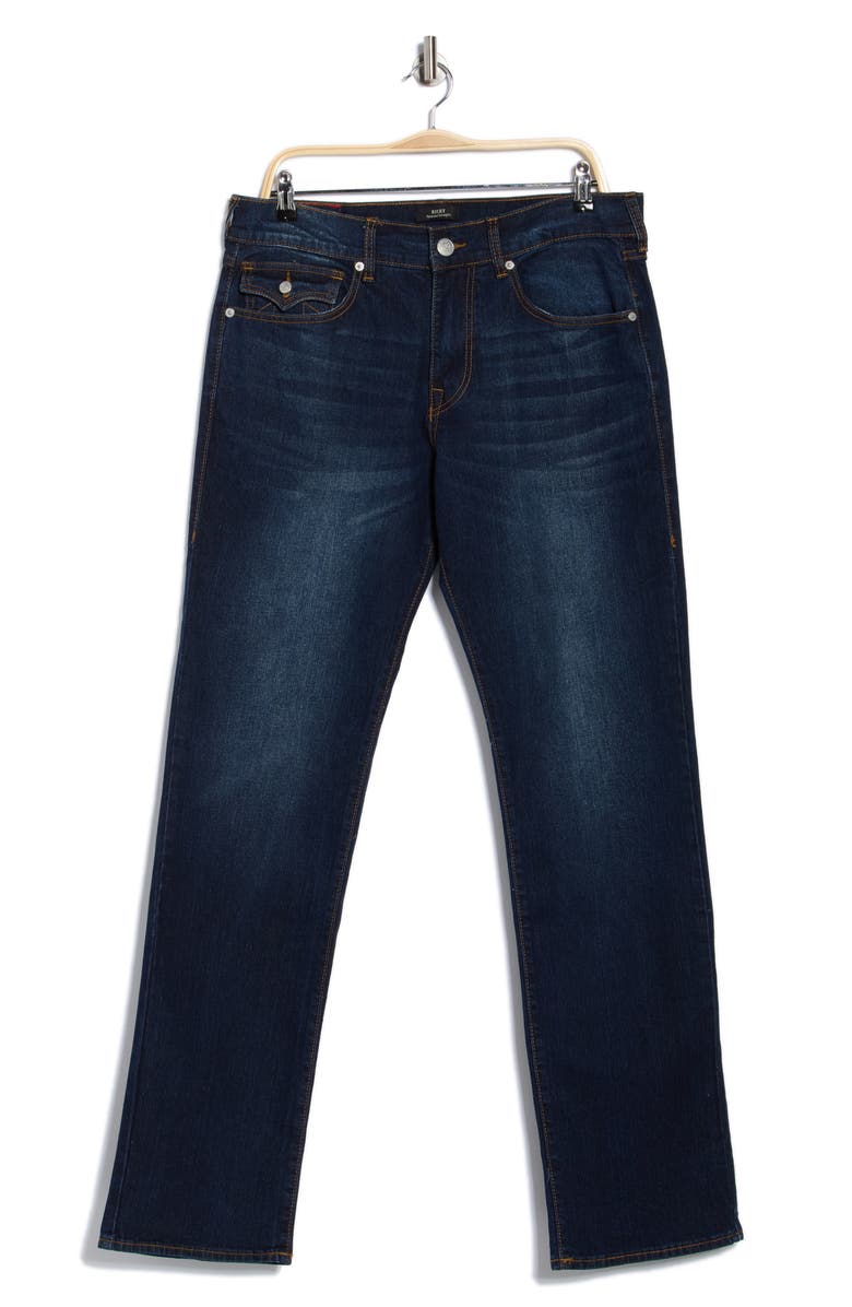 True Religion Ricky Relaxed Straight Leg Jeans, Alternate, color, Dark Mahogany Wood Wash