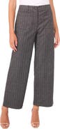 Vince Camuto Stripe Patch Pocket Crop Wide Leg Pants