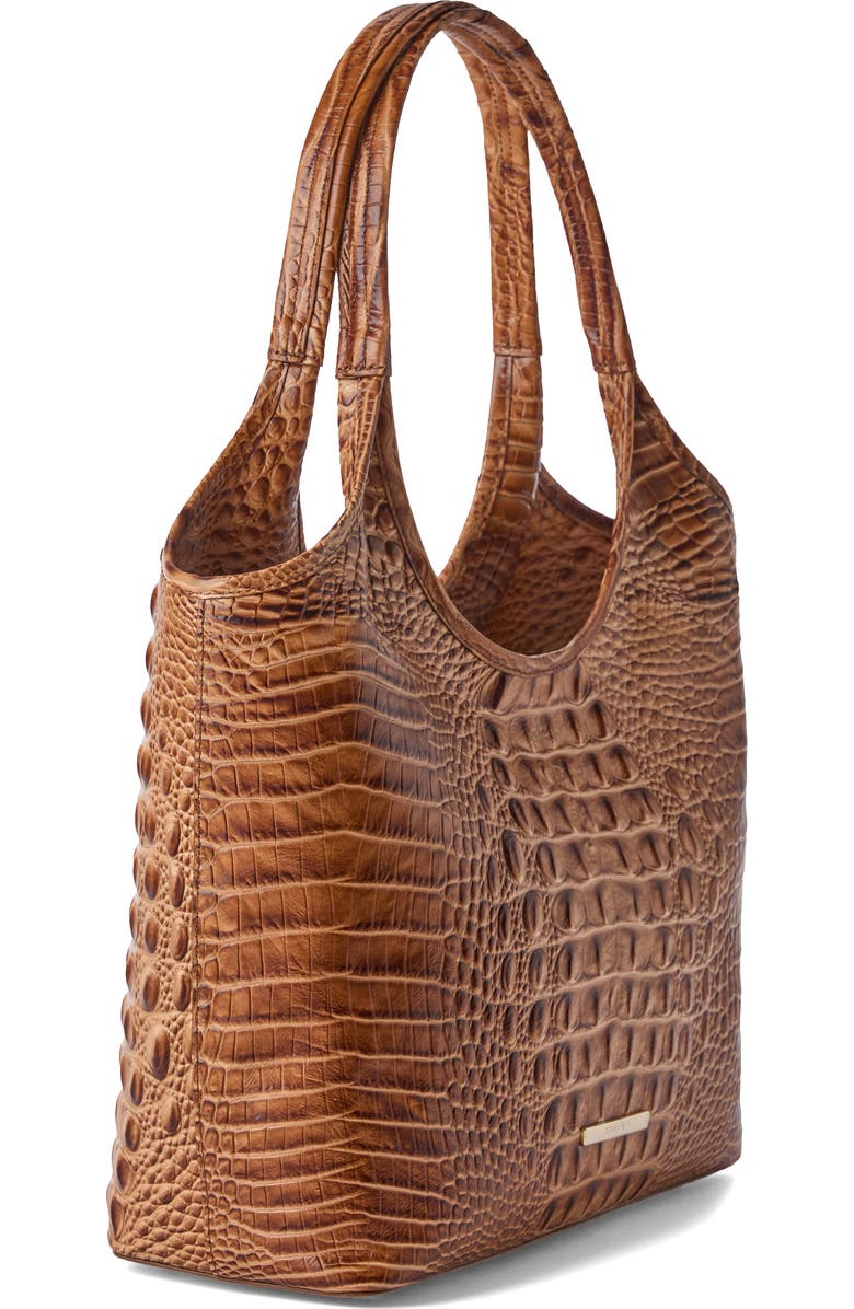 Brahmin Melora Croc Embossed Leather Tote, Alternate, color, Cinnamon