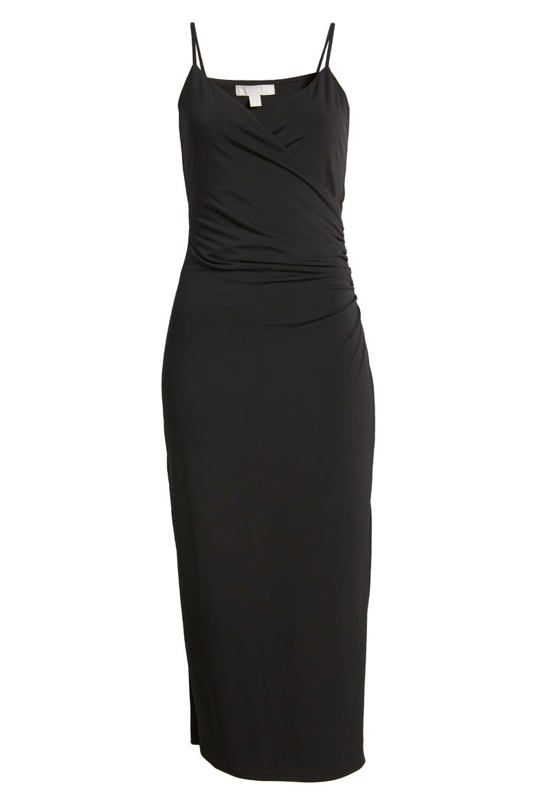 Ruched Jersey Dress, Alternate, color, BLACK