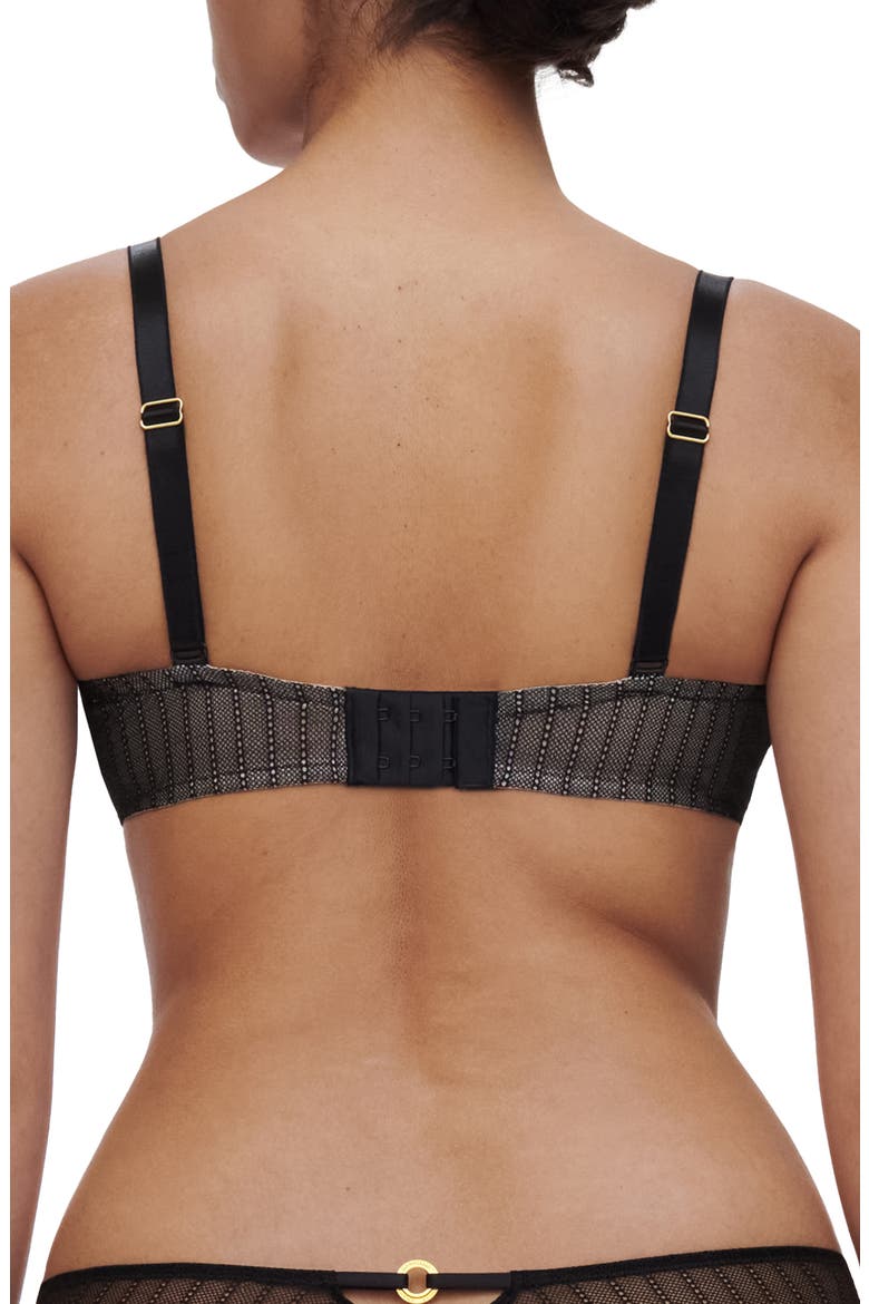 Cabaret Sauvage Underwire Unlined Demi Bra, Alternate, color, BLACK-11