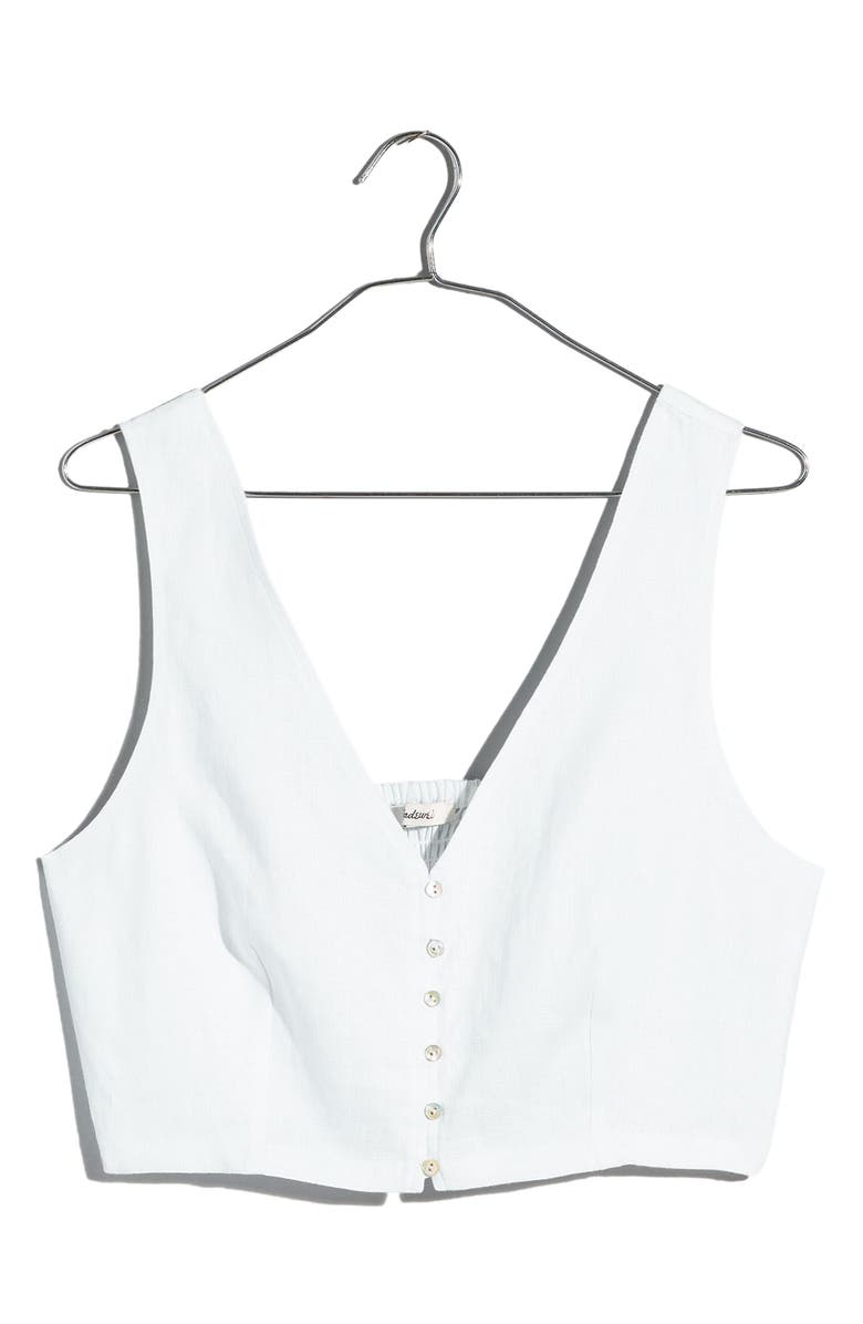 Madewell Gwen Supercrop LinenTank, Main, color, 