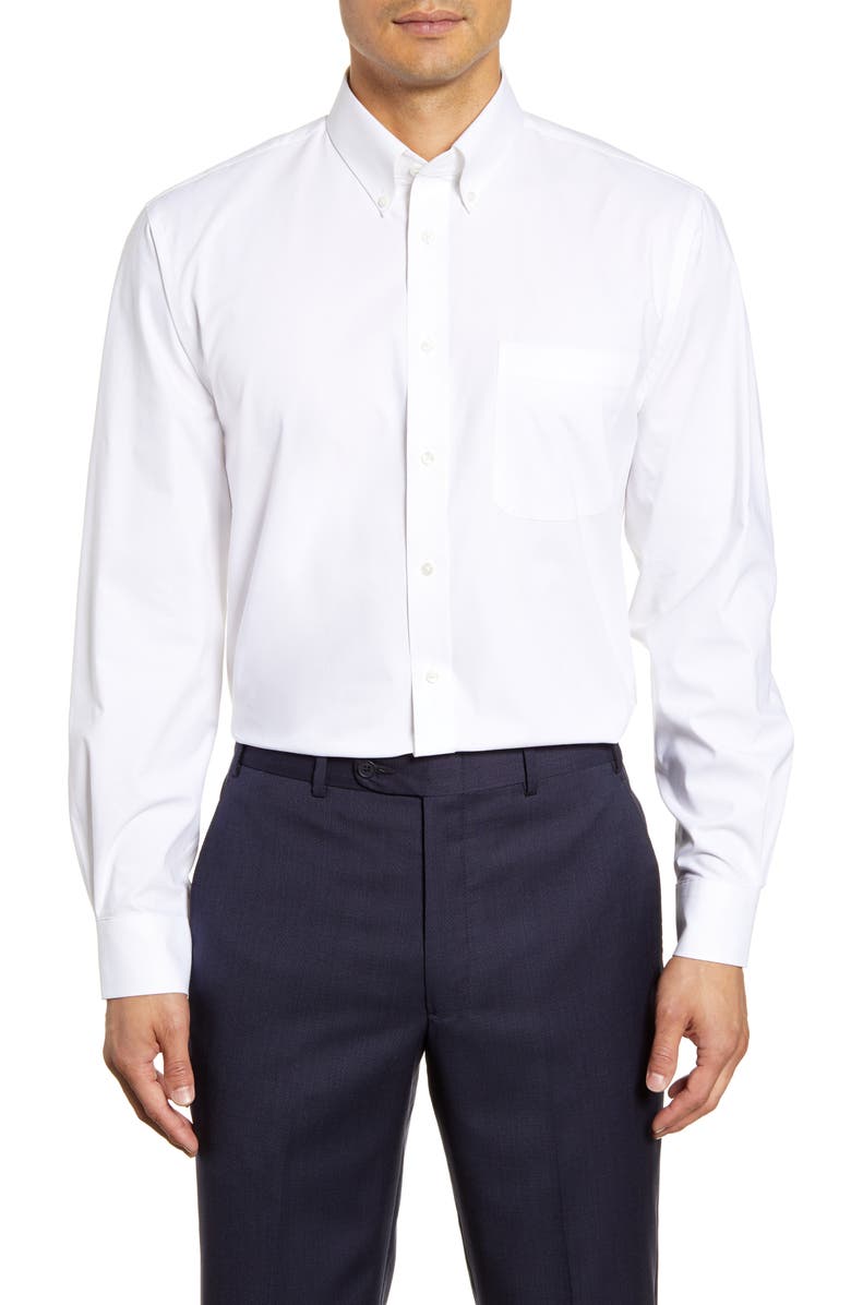 NORDSTROM MEN'S SHOP Tech-Smart Traditional Fit Stretch Pinpoint Dress Shirt, Main, color, 