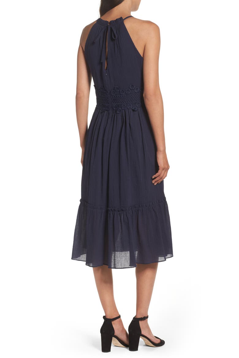 Halter Sundress, Alternate, color, NAVY