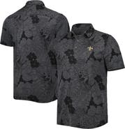 Tommy Bahama Men's Tommy Bahama Black New Orleans Saints Miramar Blooms Polo