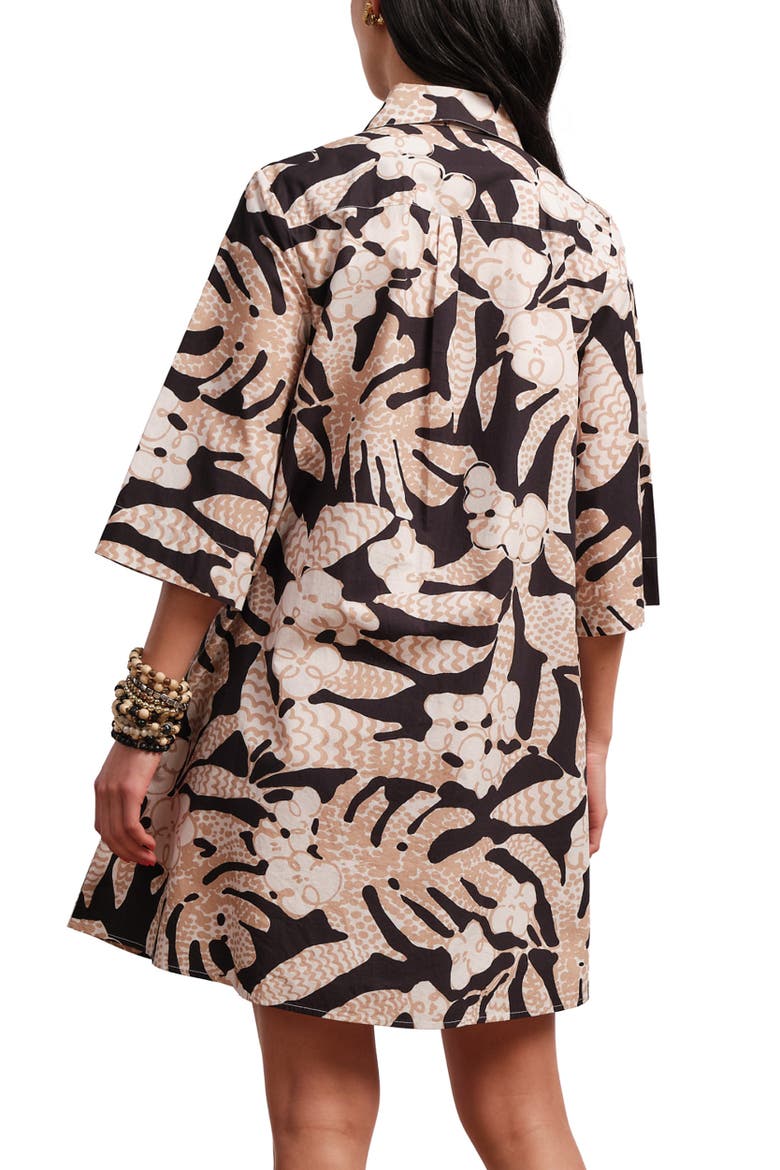 Isla Shirtdress Sketchy Jungle, Alternate, color, Taupe/Black