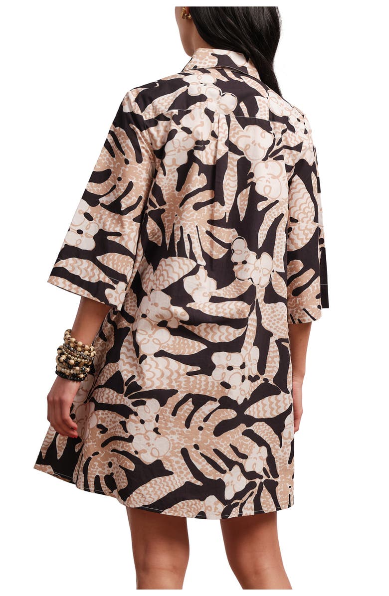 Frances Valentine Isla Shirtdress Sketchy Jungle, Alternate, color, Taupe/Black