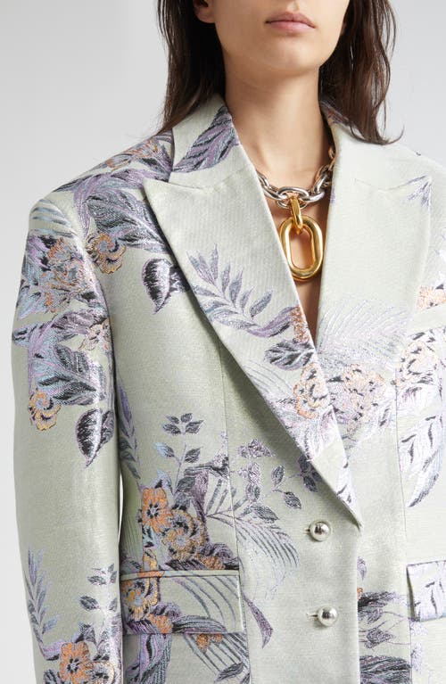 Rabanne Metallic Floral Brocade Blazer