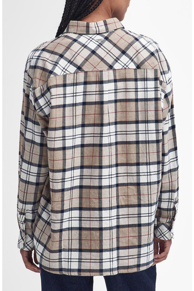 Elishaw Tartan Relaxed Fit Cotton Button-Up Shirt, Alternate, color, HESSIAN TARTAN BROWN