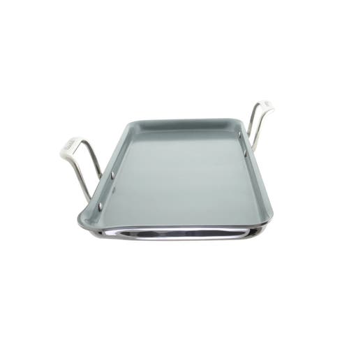 Chantal Induction 21 Tri-ply Griddle W/ Ceramic Coating - 19.09" X 9.52"