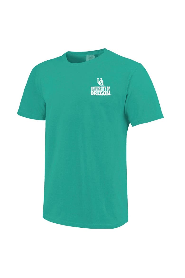 Men's  Green Oregon Ducks Comfort Colors Thick Lined Landscape T-Shirt, Alternate, color, Green
